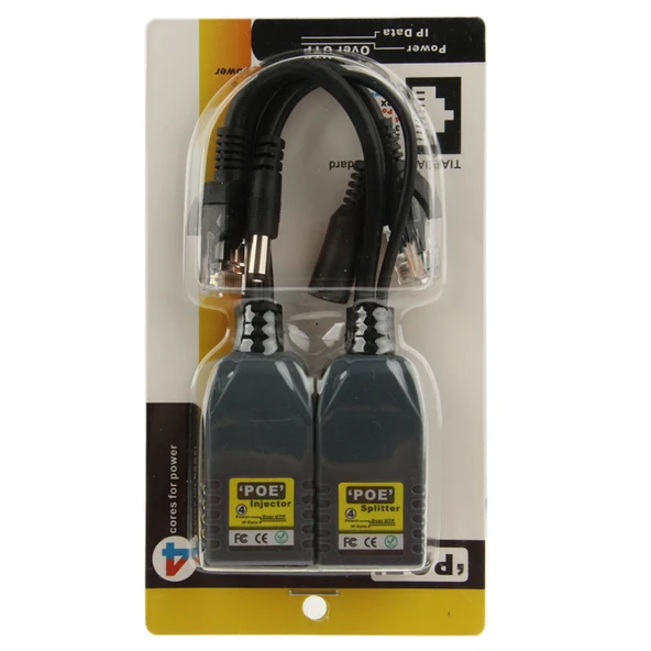 2 Parça 904 Model 4 Çekirdekli Pasif PoE Splitter Enjektör Adaptör Kablo Kiti IP Kamera Güvenlik Sistemi İçin - 7