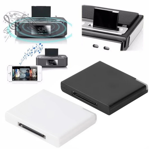 Kablosuz Bluetooth Müzik Alıcısı Siyah iPhone 4 4S iPad 2 3 iPod Uyumlu - 7