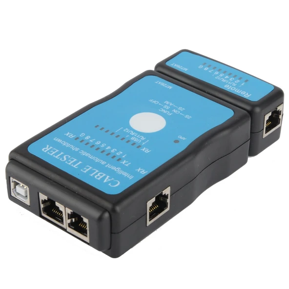 RJ45 ve RJ11 Mavi Çok Fonksiyonlu Ağ Kablosu Test Cihazı M726 - 3