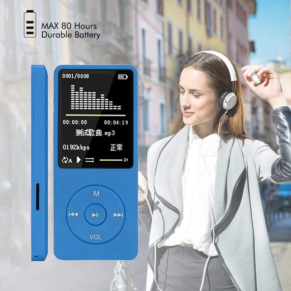 Moda Taşınabilir LCD Ekran FM Radyo Video Oyunları Film MP3 MP4 Çalar Mini Walkman Pembe 8GB - 3