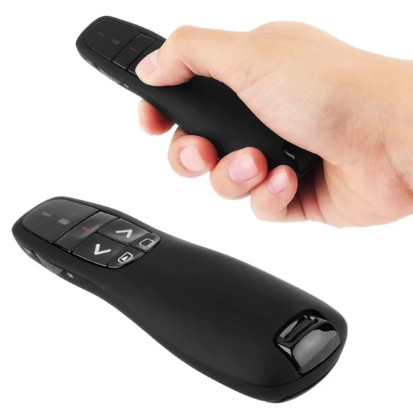 Multimedya Sunum Kumandası Lazer İşaretçi USB Alıcılı Siyah 15 Metre Kontrol Mesafesi R400 - 3