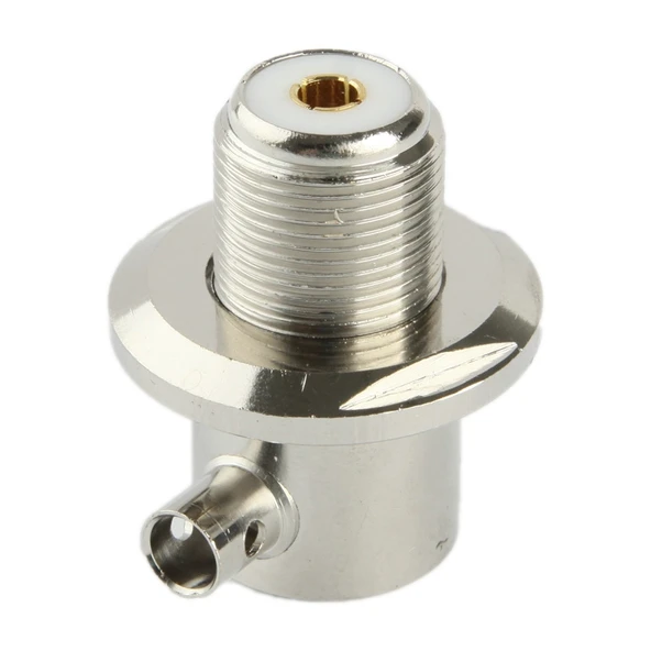 UHF Dişi Dirsek Adaptör RG58 Kablo Bağlantılı Gümüş