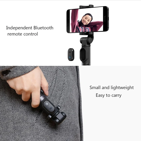 Xiaomi Mi Katlanabilir Bluetooth Selfie Çubuğu Tripod Siyah - 7