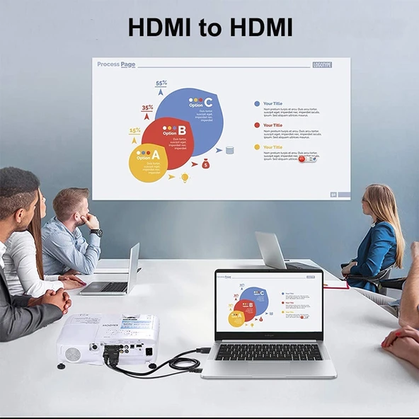 1.8 Metre Altın Kaplama HDMI 19 Pin Erkek - HDMI 19 Pin Erkek Kablo Versiyon 1.3 Siyah - 7