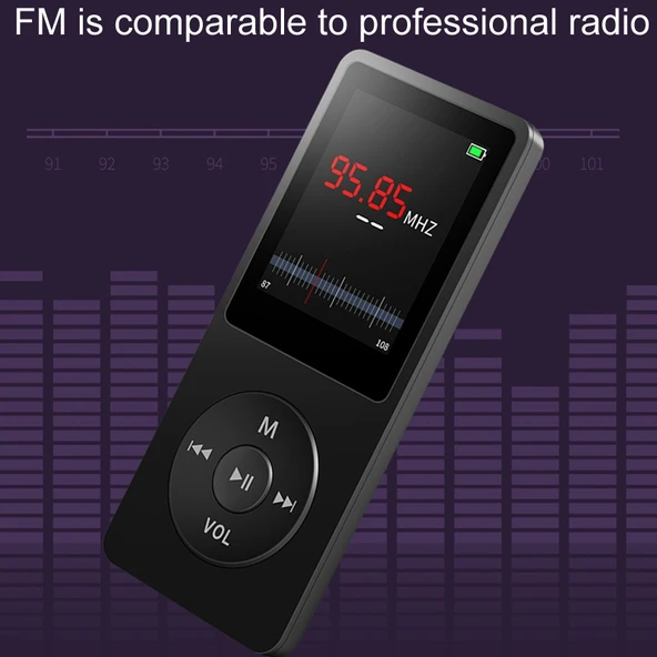 Bluetooth MP3 MP4 Öğrenci Walkman Müzik Çalar 8GB Hafıza Kartlı - 8