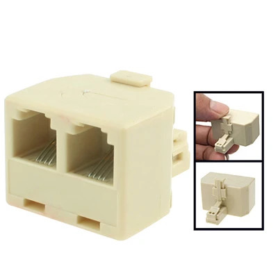 RJ11 Erkekten 2 RJ11 Dişi Telefon Priz Adaptörü - 2