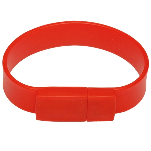 16GB Kırmızı Silikon Bileklik USB 2.0 Flash Bellek - 2