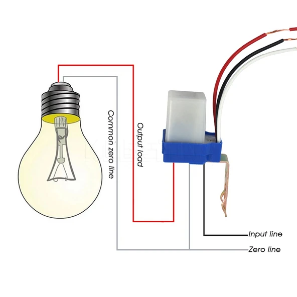 Otomatik Sensörlü Fotocell Sokak Lambası Anahtarı 24V