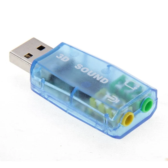USB DSP 5.1 Harici Ses Kartı Adaptörü Mono Kanal Renk Rastgele
