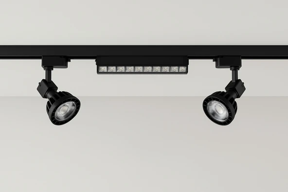 Modern Profesyonel Aydınlatma Seti 3'lü LED Ray ve Tavan Spot Lamba Günışığı 3200K - 2