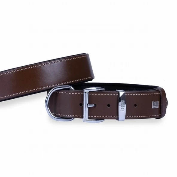 Doggie Konfor Deri Köpek Boyun Tasması Kahverengi 4x52 60 Cm ürün görseli