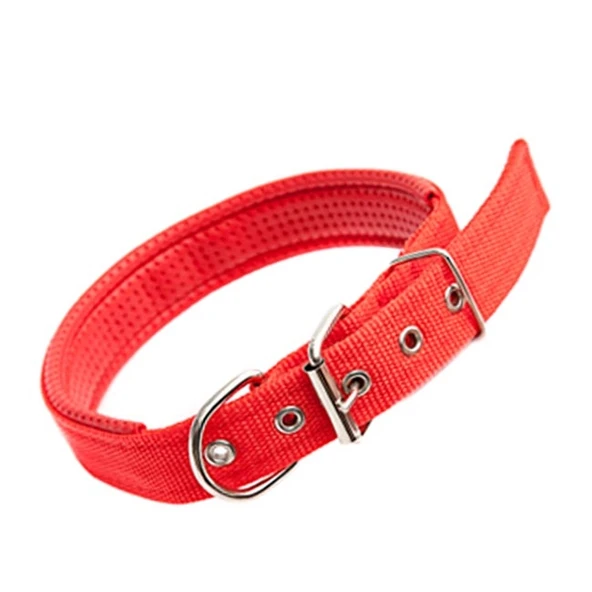 Köpük Pamuk Polyester Evcil Hayvan Boyun Tasması Kırmızı 3.5cm x 57cm - 3