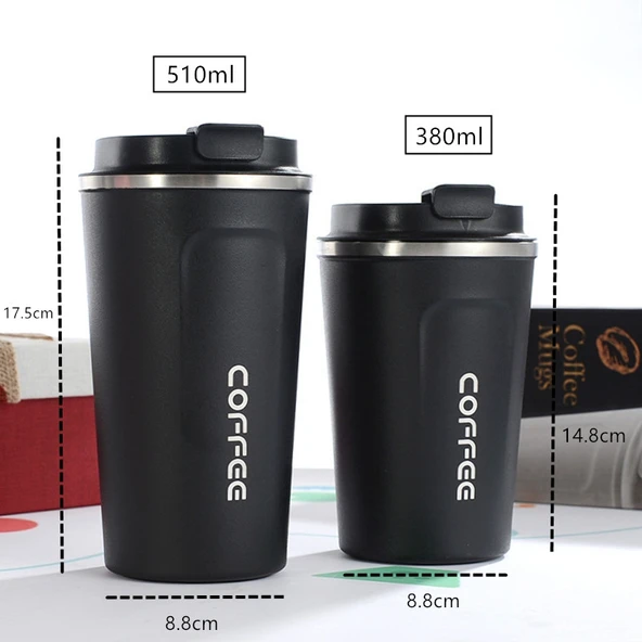 Akıllı Versiyon Çift Katmanlı 304 Paslanmaz Çelik Beyaz Termos Kupa 380ml - 6
