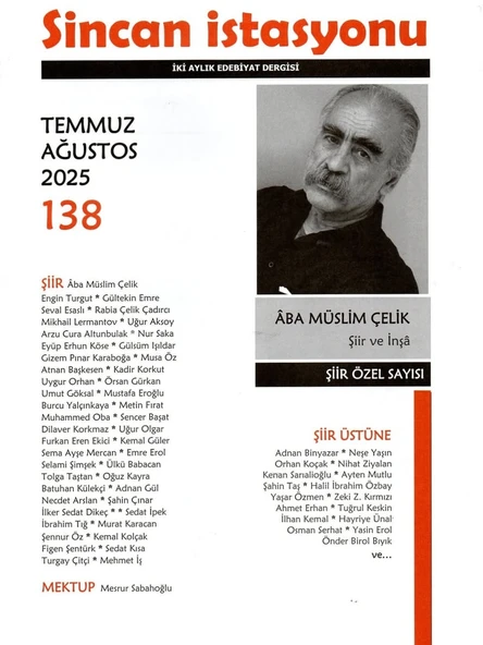 Sincan İstasyonu Dergi 138.Sayı Temmuz-Ağustos 2025 ürün görseli