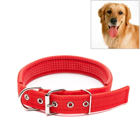 Köpük Pamuk Polyester Evcil Hayvan Boyun Tasması Kırmızı 3.5cm x 57cm