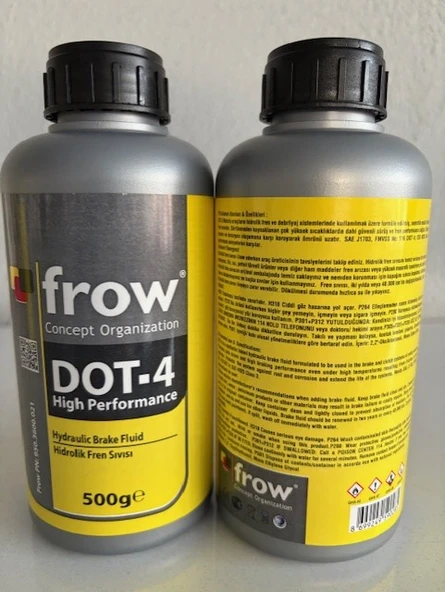 FROW DOT 4 FREN HİDROLİK YAĞI 500 ml  (2 li Set) - 2