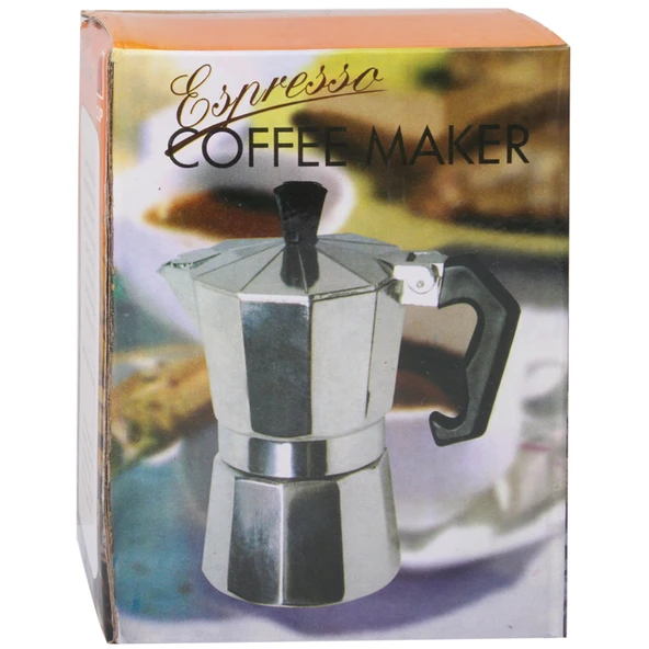 Yüksek Kaliteli Alüminyum Moka Kahve Makinesi Gümüş - 5