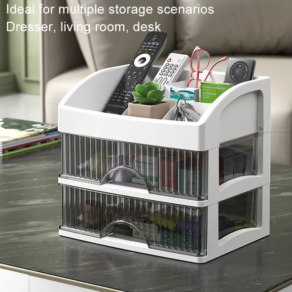 Masaüstü Çok Katmanlı Beyaz Çekmeceli Organizer 3 Katlı - 7
