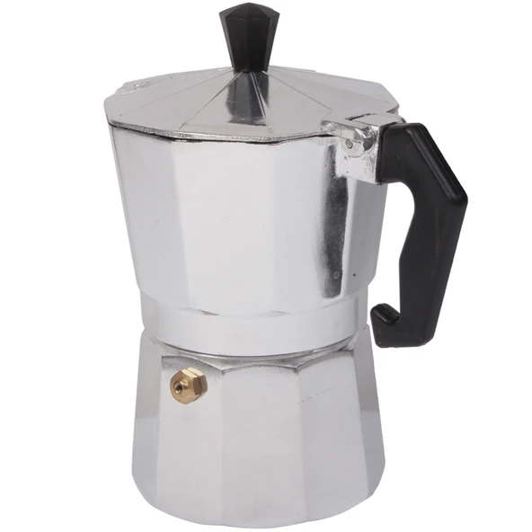 Yüksek Kaliteli Alüminyum Moka Kahve Makinesi Gümüş - 2