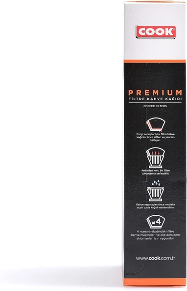Cook Premium Filtre Kahve Kağıdı 80'li Ebat 4 (8li paket) - 4