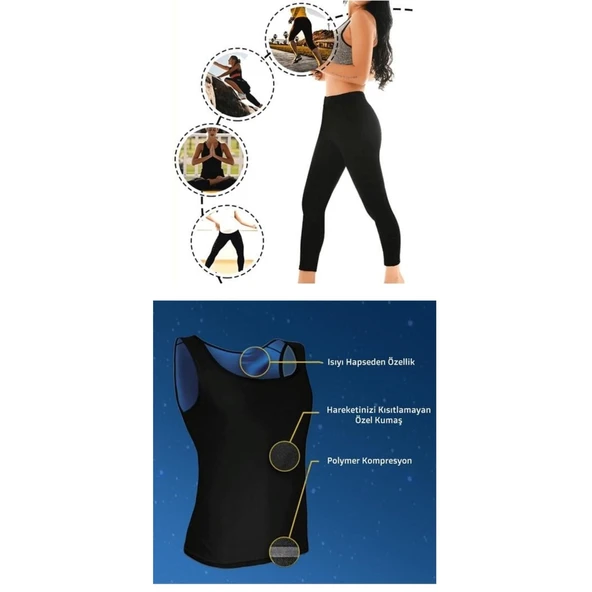 Termal Sauna Tayt + Atlet TAKIM ( S )  Neotex Terletme Takımı - 6
