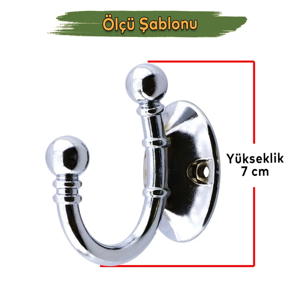 Vestiyer Dolap Askılık Askılığı Duvar Banyo Mutfak Elbise Kıyafet Çanta Askısı Askı Gümüş - 4