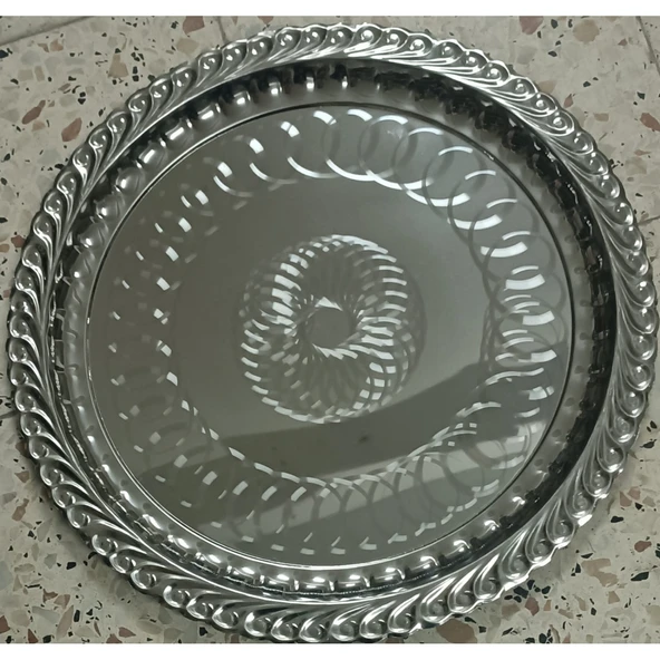 Çelik Sini Tepsi Yer Sofrası 47CM - 2