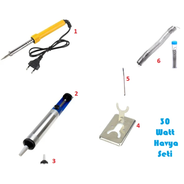 Havya Lehim Set 30 W - 6 Parça Lehim Seti - 19