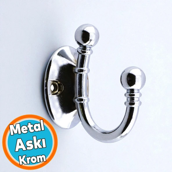 Vestiyer Dolap Askılık Askılığı Duvar Banyo Mutfak Elbise Kıyafet Çanta Askısı Askı Gümüş