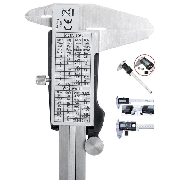 Kumpas - Dijital Kumpas 0,01 mm - 150mm 6inc - 17