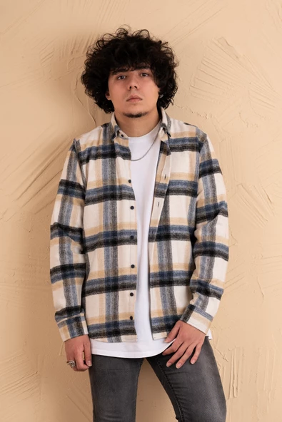 MUGİ SLİMFİT EKOSELİ ERKEK ODUNCU GÖMLEK - Resim 9