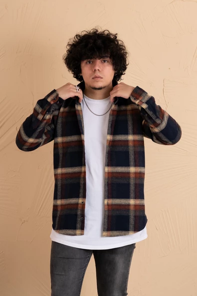 MUGİ SLİMFİT EKOSELİ ERKEK ODUNCU GÖMLEK - Resim 5