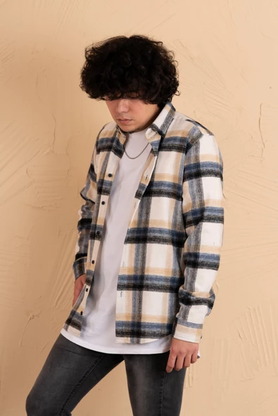 MUGİ SLİMFİT EKOSELİ ERKEK ODUNCU GÖMLEK - Resim 10