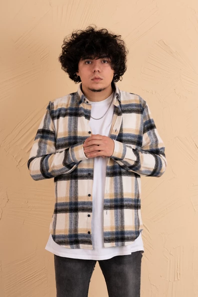 MUGİ SLİMFİT EKOSELİ ERKEK ODUNCU GÖMLEK - Resim 11