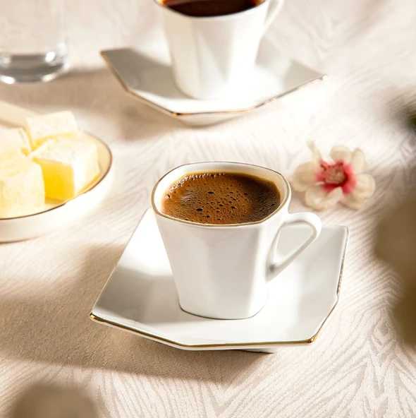 Nehir Menekşe Porselen Kahve Fincan Takımı 12 Parça ürün görseli