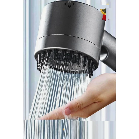 3 Fonksiyonlu Masajlı Duş Başlığı – Kireç Filtreli Start- Stop Tuşlu Banyo Duş Başlık - 17