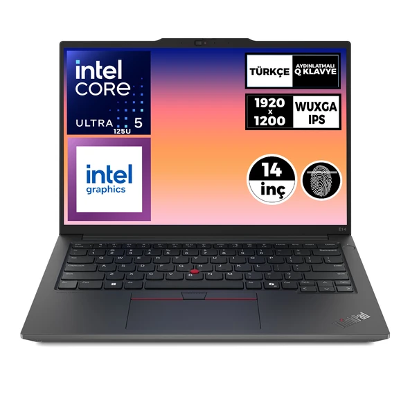 Lenovo ThinkPad E14 Gen 6 Ultra 5 125U 32GB 4TB SSD 14" WUXGA W11P Notebook 21M7002PTX 017 ürün görseli 1