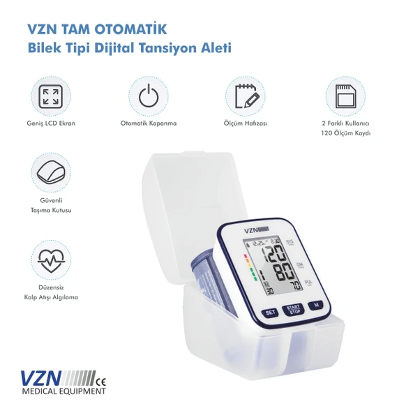 VZN BİLEKTEN TANSİYON ALETİ-KONUŞAN-5 YIL GARANTİ DBP-2141 - 3