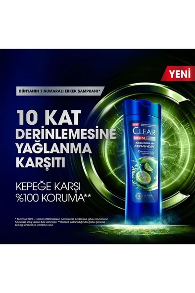 Clear Maksimum Ferahlık Erkek Şampuan Yeni Ambalaj 350 Ml - Resim 4