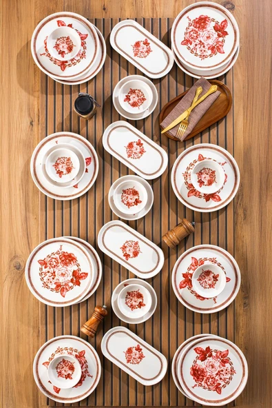 Perotti Danish 28 Parça Kahvaltı Seti 12 Kişilik Kahvaltı Takımı