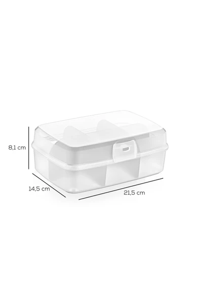 Porsima 1178-1 Premium 6 Bölmeli Poşet Çay Kutusu Sallama Çay Kutusu Beyaz - 3