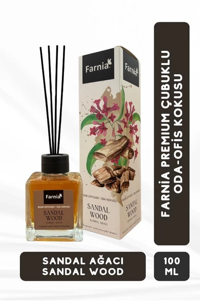 Farnia Premium Çubuklu Oda ve Ofis Kokusu 100 Ml Sandal Ağacı Sandal Wood