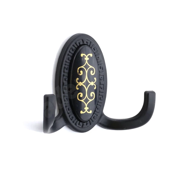 Dolap Askılık Askılığı Duvar Vestiyer Banyo Mutfak Elbise Kıyafet Çanta Askısı Askı Siyah - 5