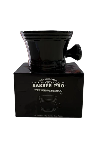 Porselen Tıraş Tası Lüks Tip Premium Kuaför Berber Tıraş Tası Siyah - Resim 3