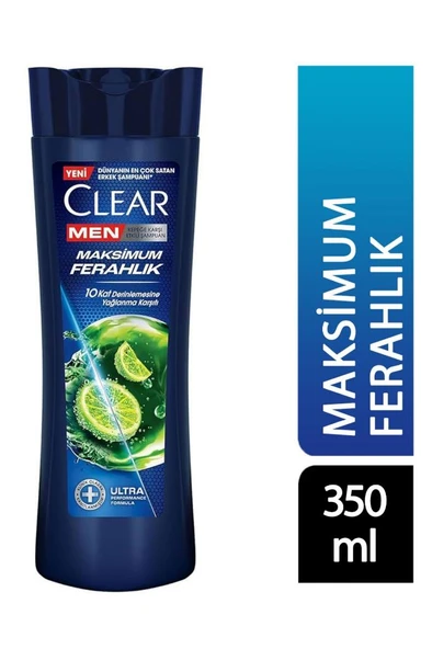 Clear Maksimum Ferahlık Erkek Şampuan Yeni Ambalaj 350 Ml - Resim 3