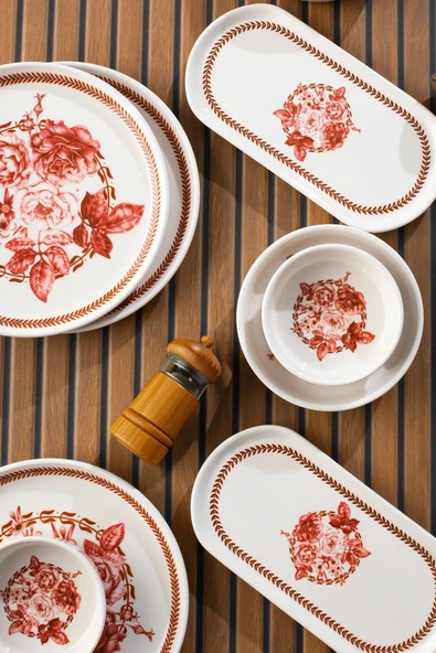 Perotti Danish 28 Parça Kahvaltı Seti 12 Kişilik Kahvaltı Takımı - 3