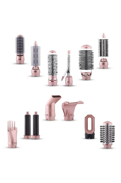 Powertec TR-6666 Ionic Serisi Multi-Styler Saç Şekillendirici & Saç Kurutma Seti 13in1 Profesyonel Set - 6