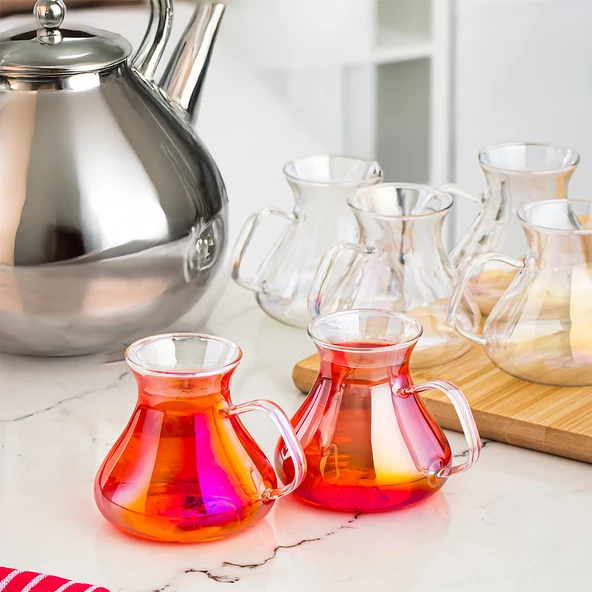 Perotti 16014 Ehl-i Keyf Luster 6'lı 200 Ml Çay Bardağı Seti - 4