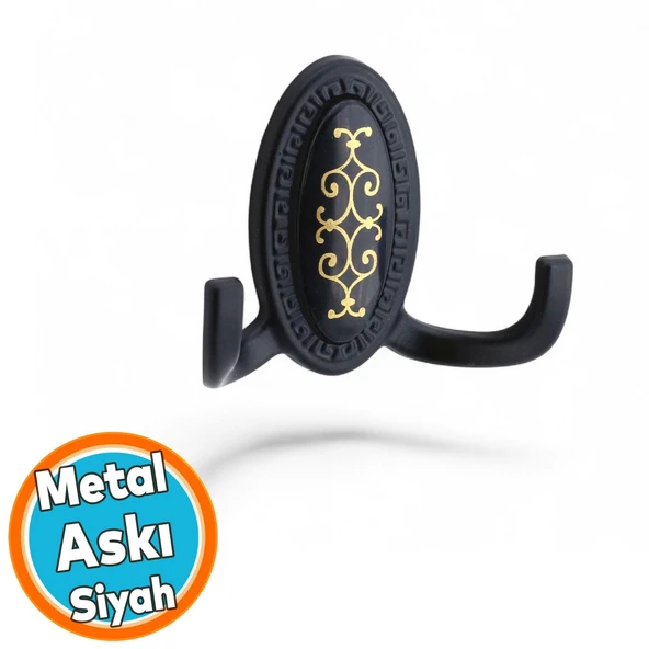 Dolap Askılık Askılığı Duvar Vestiyer Banyo Mutfak Elbise Kıyafet Çanta Askısı Askı Siyah