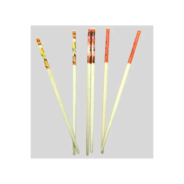 Bambu Chopstick Çubuk Yemek Çubuğu Yıkanabilir Tekrar Kullanılabilir (3 Çift- 6 Adet ) - 12